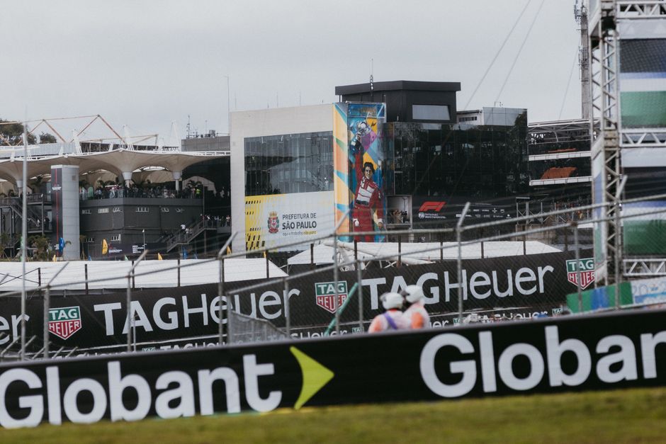 A corporate sponsor banner displayed at a rescue event