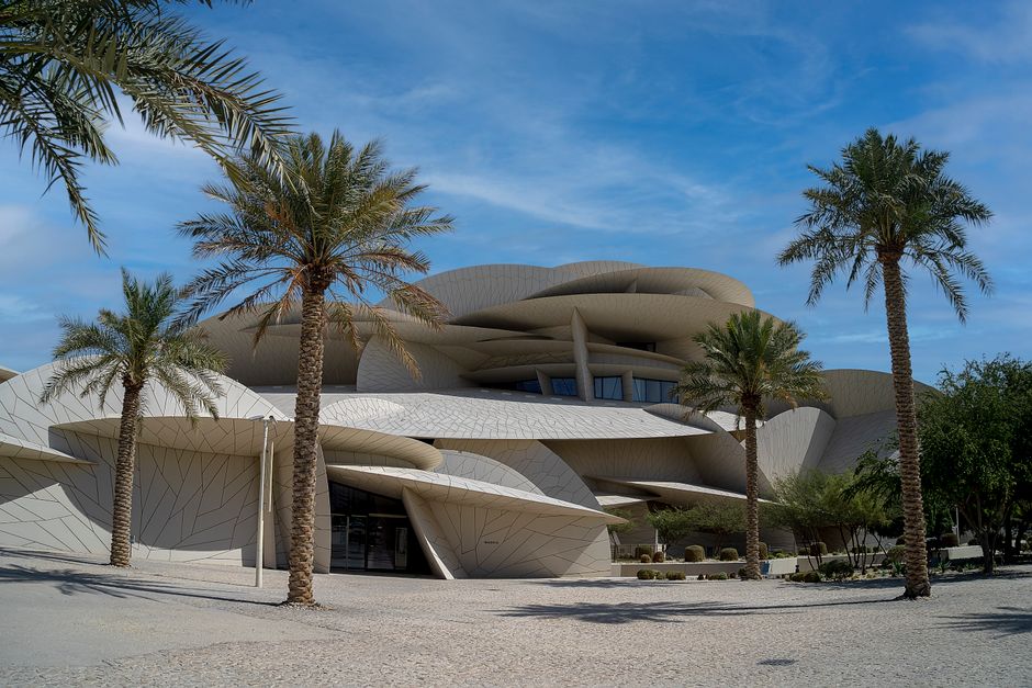 The exterior of a Palm Springs area animal shelter with palm trees