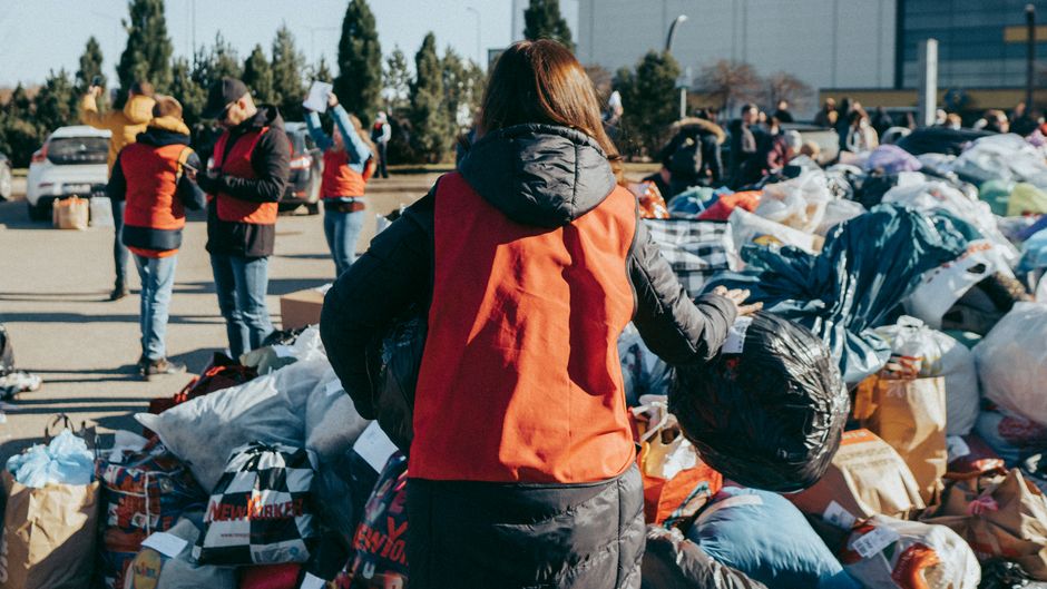 Blankets and towels donated to an animal shelter