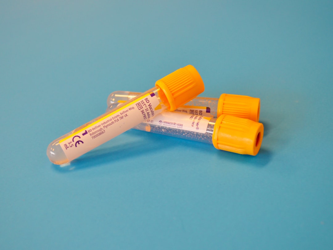 Blood samples prepared for a feline diagnostic panel