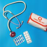 A prepared first aid kit for cats