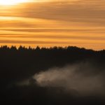 Wildfire smoke over rural Central Valley land where colonies live