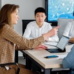 A small nonprofit board meeting