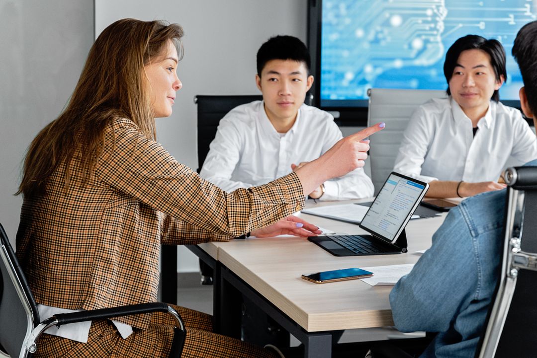 A small nonprofit board meeting